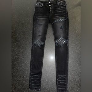 Amiri MX1 Playboy Edition Black Skinny Italian Denim RARE size 31